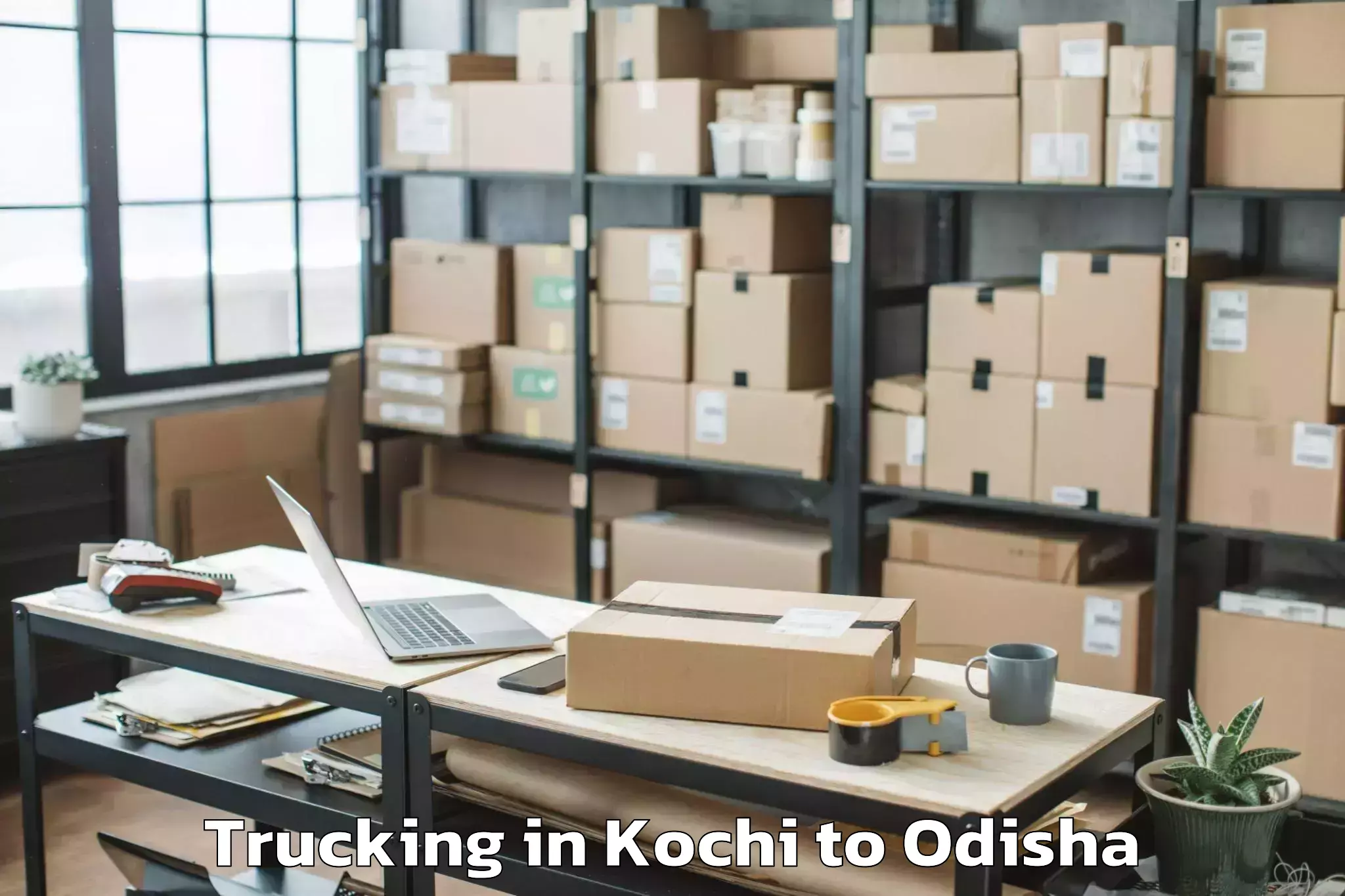 Book Kochi to Bangomunda Trucking Online